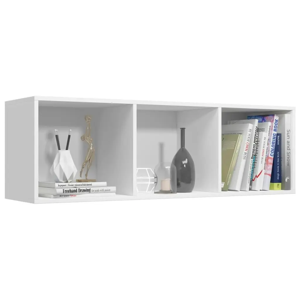 Book Cabinet/TV Cabinet White 36x30x114 cm Engineered Wood 800135