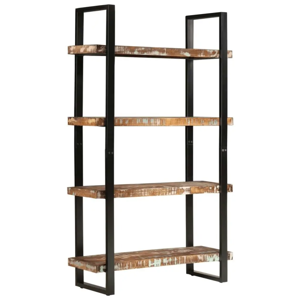 Bookcase 4-Tier 110x40x180 cm Solid Wood Reclaimed and Iron 374960