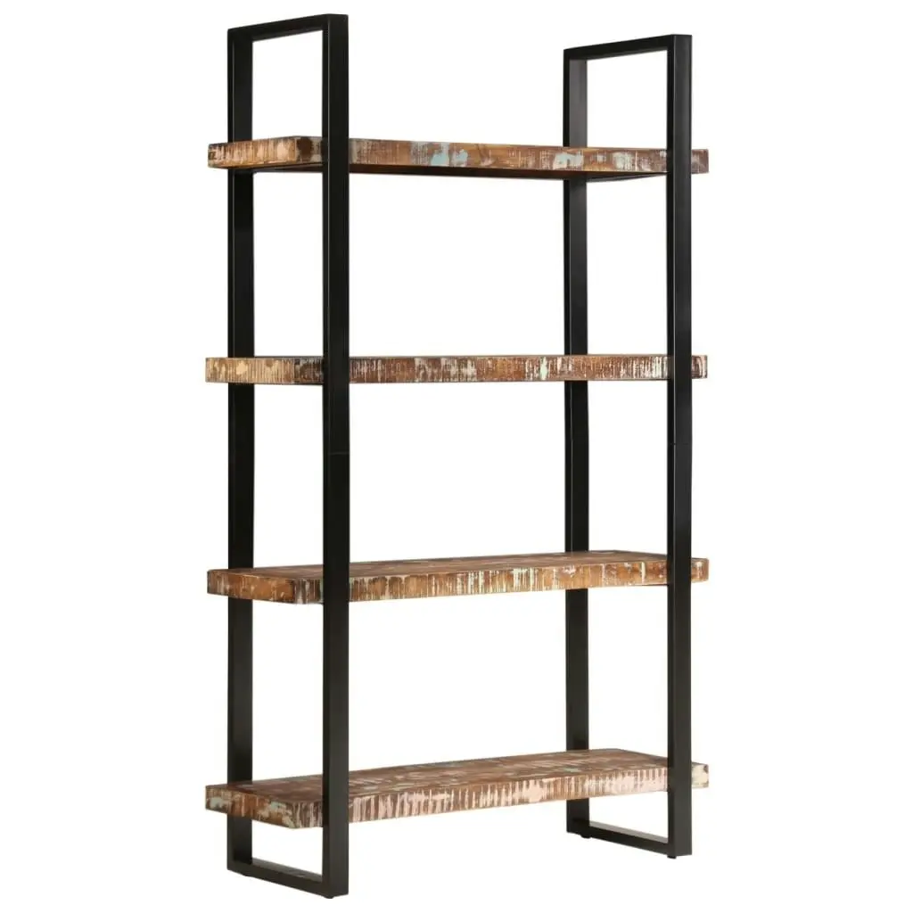 Bookcase 4-Tier 110x40x180 cm Solid Wood Reclaimed and Iron 374960