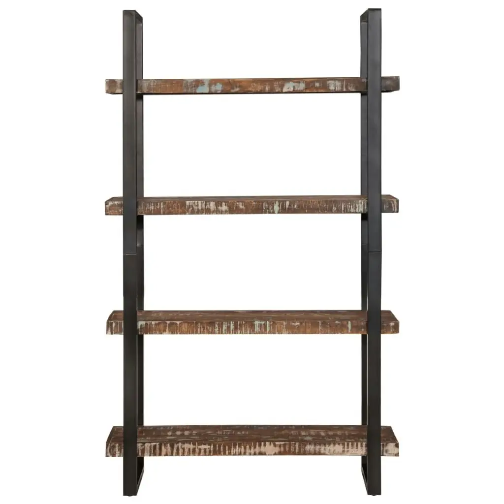 Bookcase 4-Tier 110x40x180 cm Solid Wood Reclaimed and Iron 374960