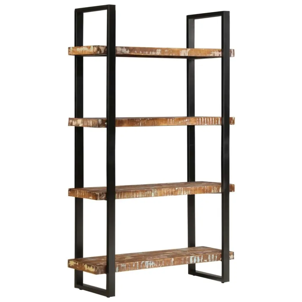 Bookcase 4-Tier 110x40x180 cm Solid Wood Reclaimed and Iron 374960