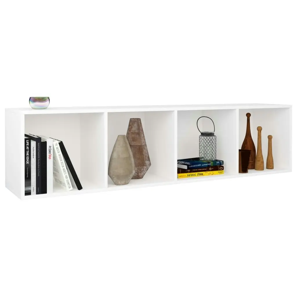 Book Cabinet/TV Cabinet White 36x30x143 cm Engineered Wood 800144