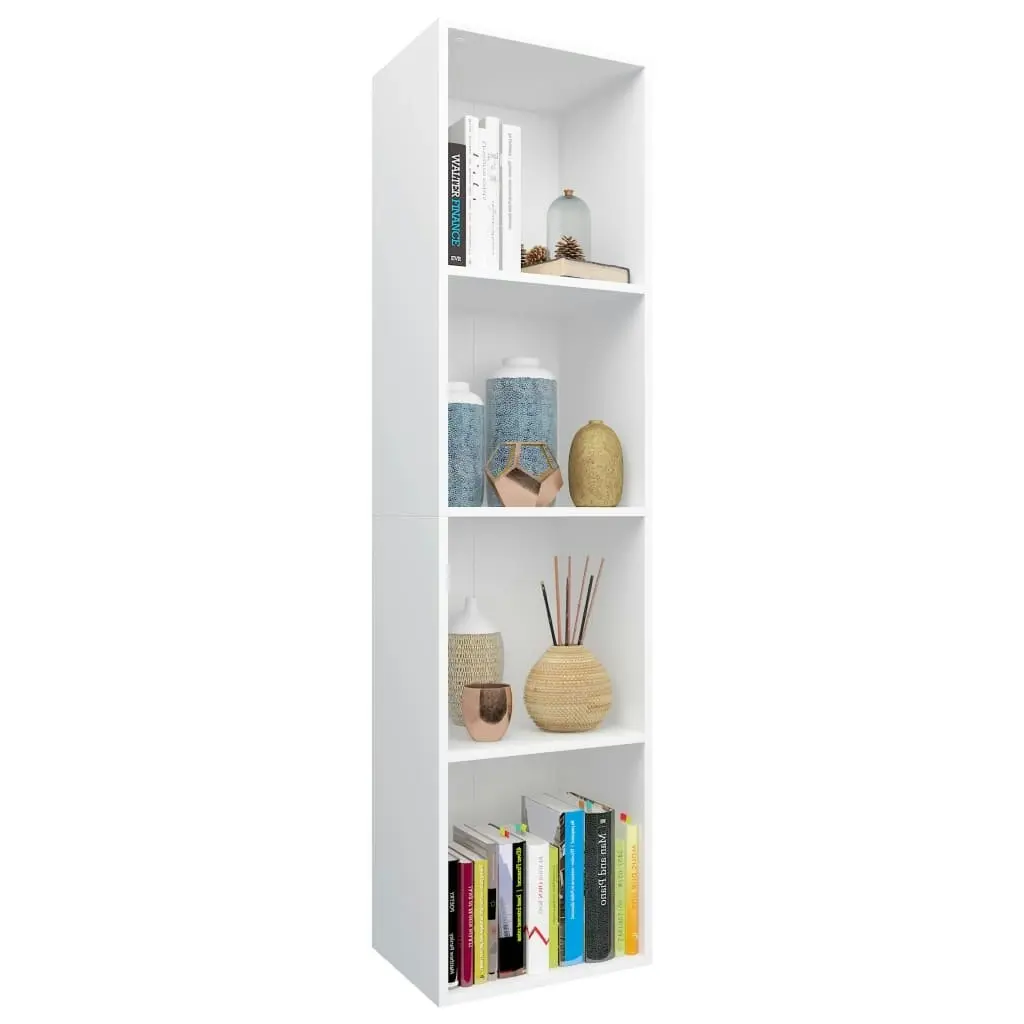 Book Cabinet/TV Cabinet White 36x30x143 cm Engineered Wood 800144