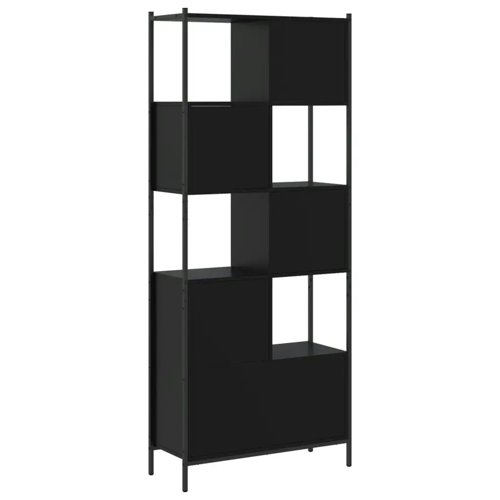 Bookcase Black 72x28x172 cm Engineered Wood 3213652