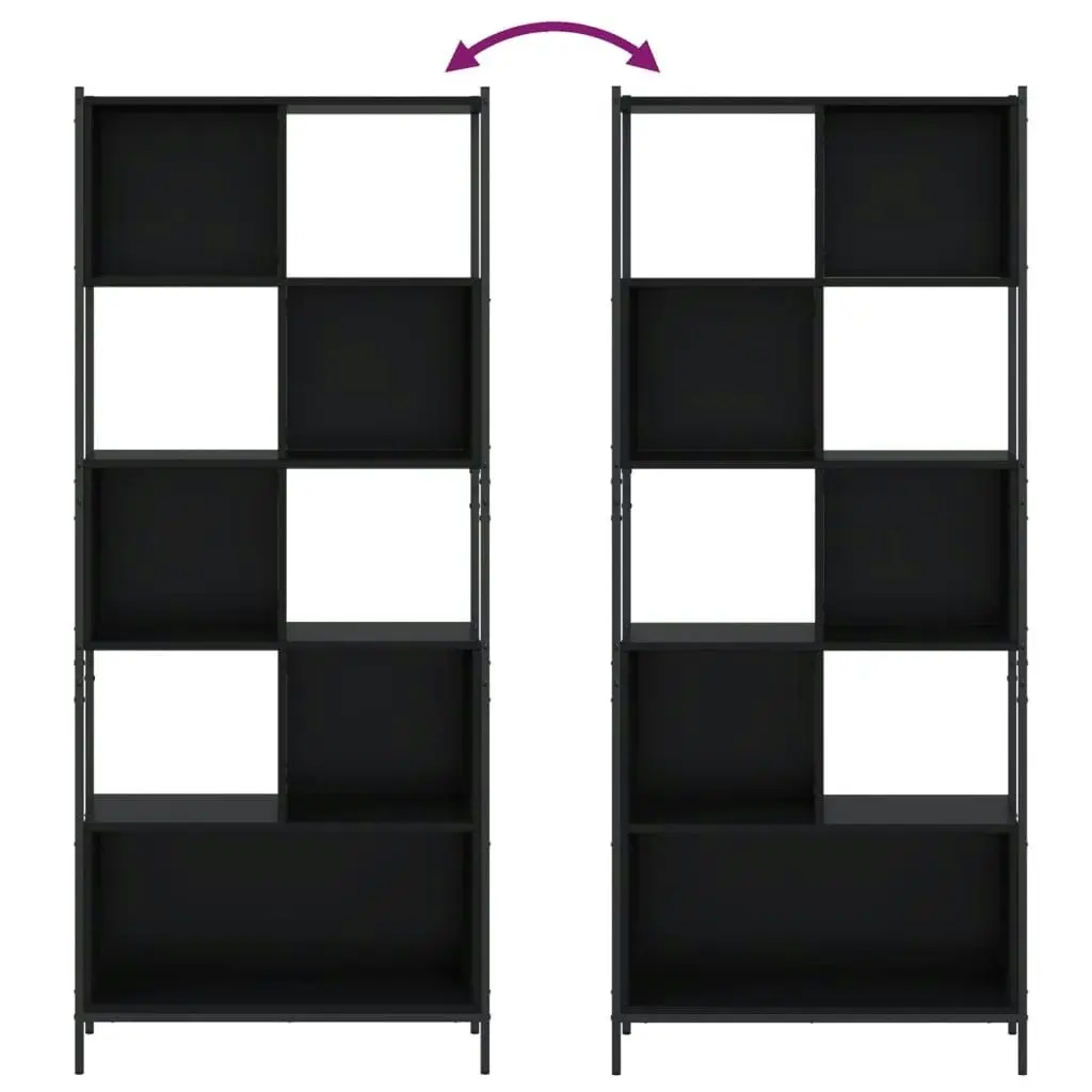 Bookcase Black 72x28x172 cm Engineered Wood 3213652