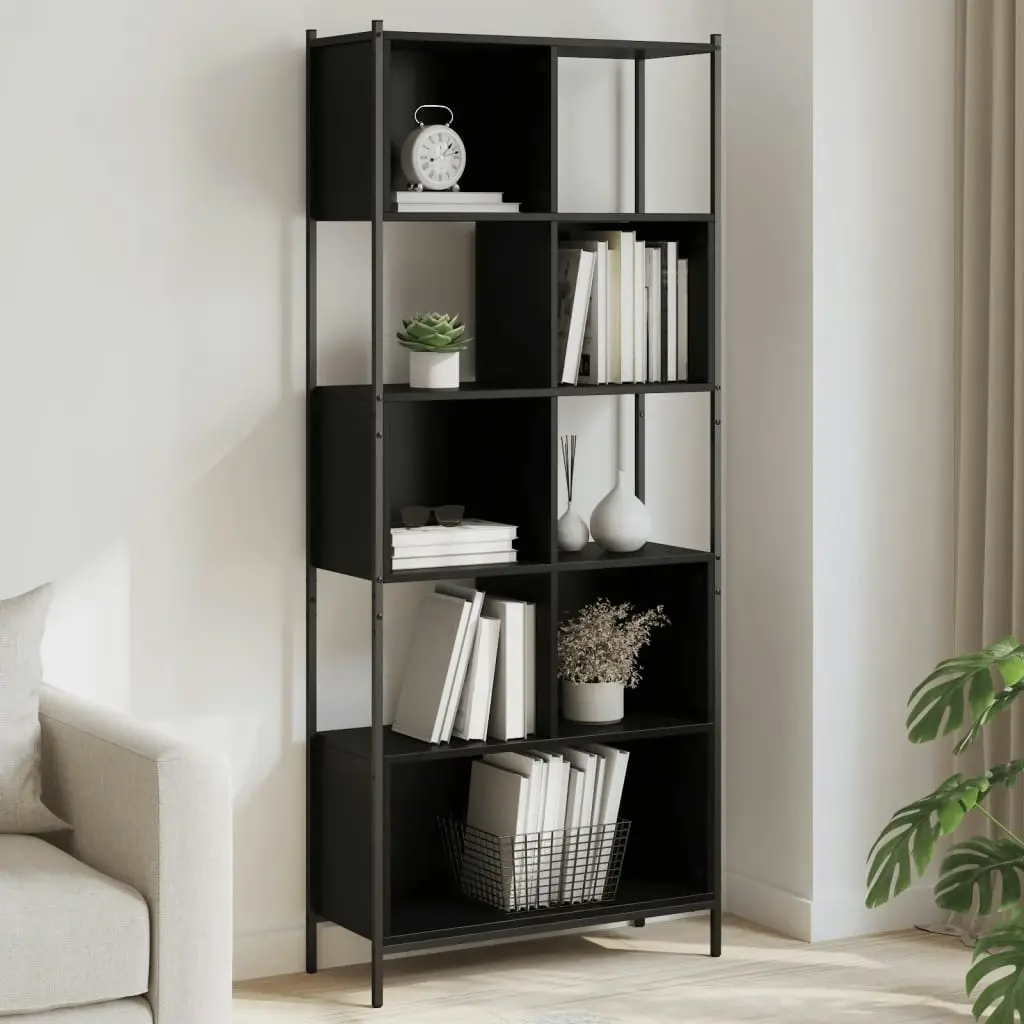 Bookcase Black 72x28x172 cm Engineered Wood 3213652