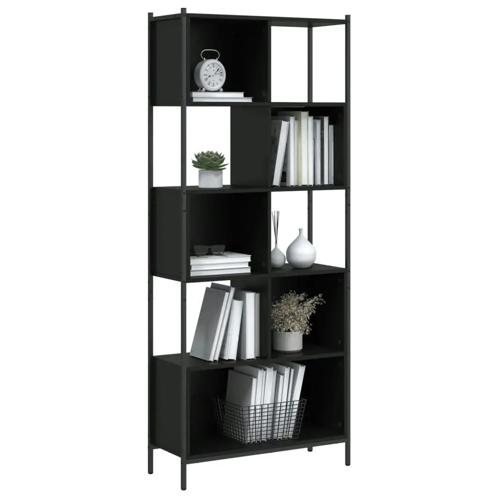 Bookcase Black 72x28x172 cm Engineered Wood 3213652