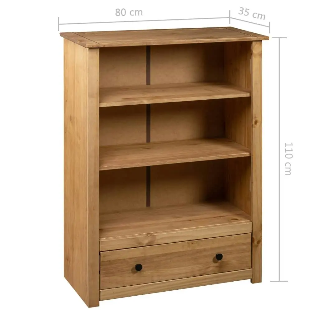 Bookcase 80x35x110 cm Solid Pine Wood Panama Range 282667