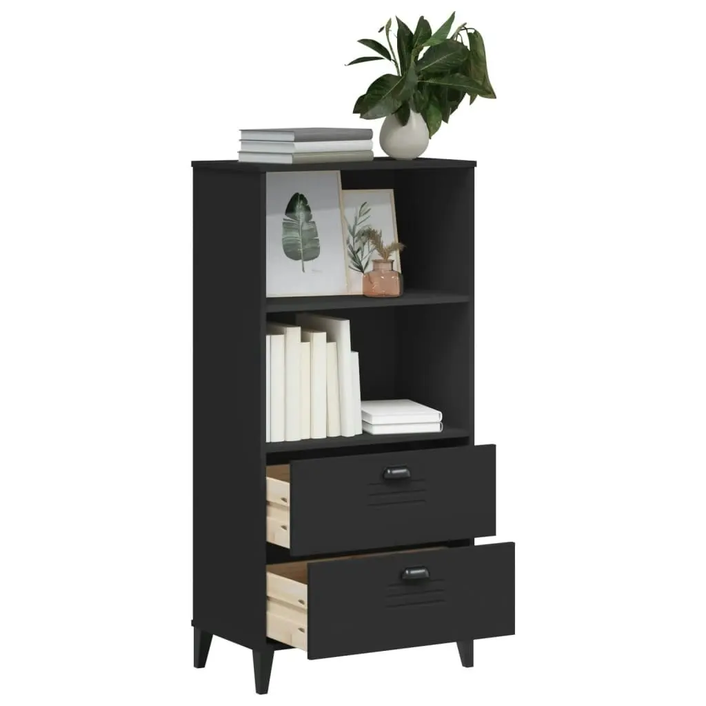 Bookcase VIKEN Black 60x35x123 cm Engineered Wood 374948