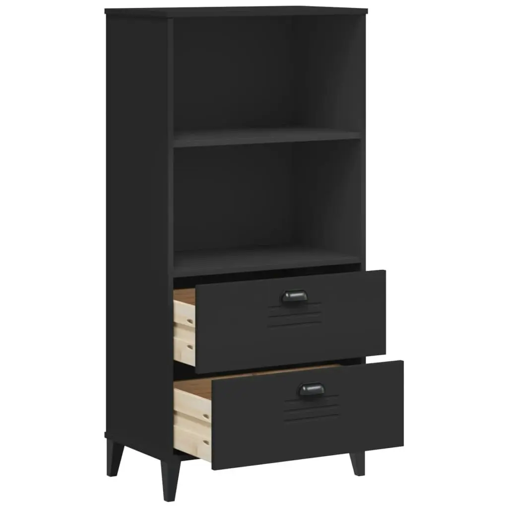 Bookcase VIKEN Black 60x35x123 cm Engineered Wood 374948