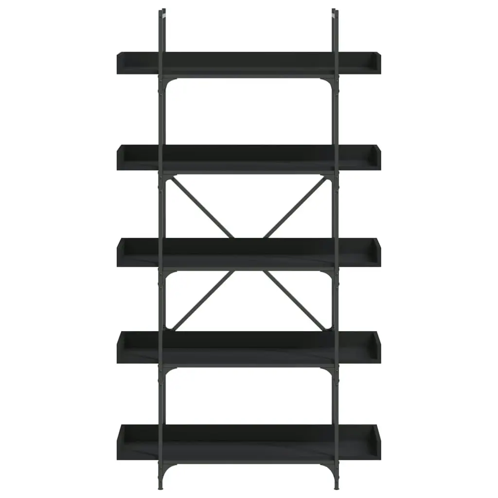 Bookcase 5-Tier Black 100x33x180.5 cm Engineered Wood 837697