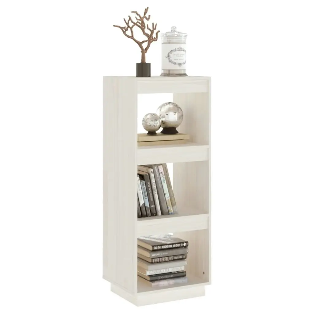 Book Cabinet/Room Divider White 40x35x103 cm Solid Pinewood 810845