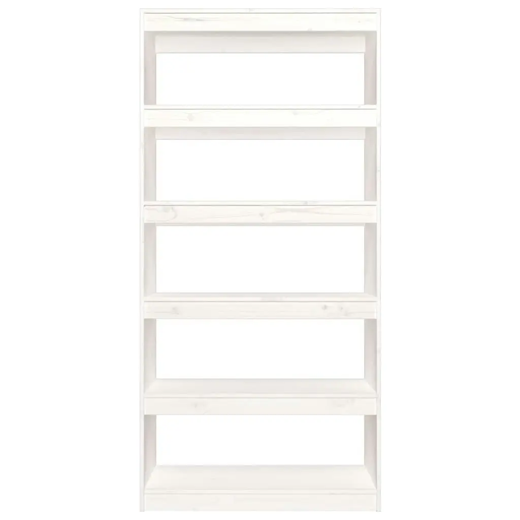 Book Cabinet/Room Divider White 80x30x167.4 cm Solid Wood Pine 808199