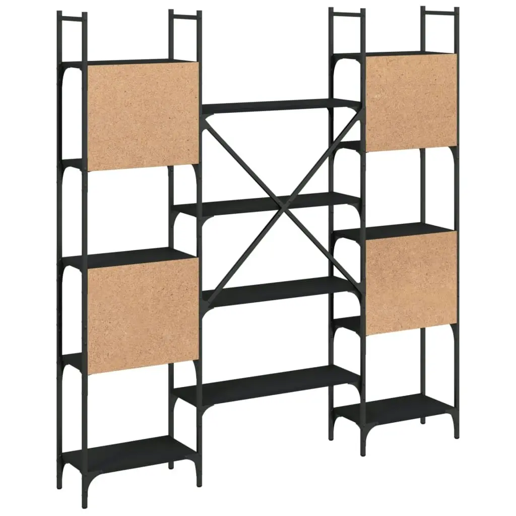 Bookshelf Black 155.5x24x166.5 cm Engineered Wood 838858