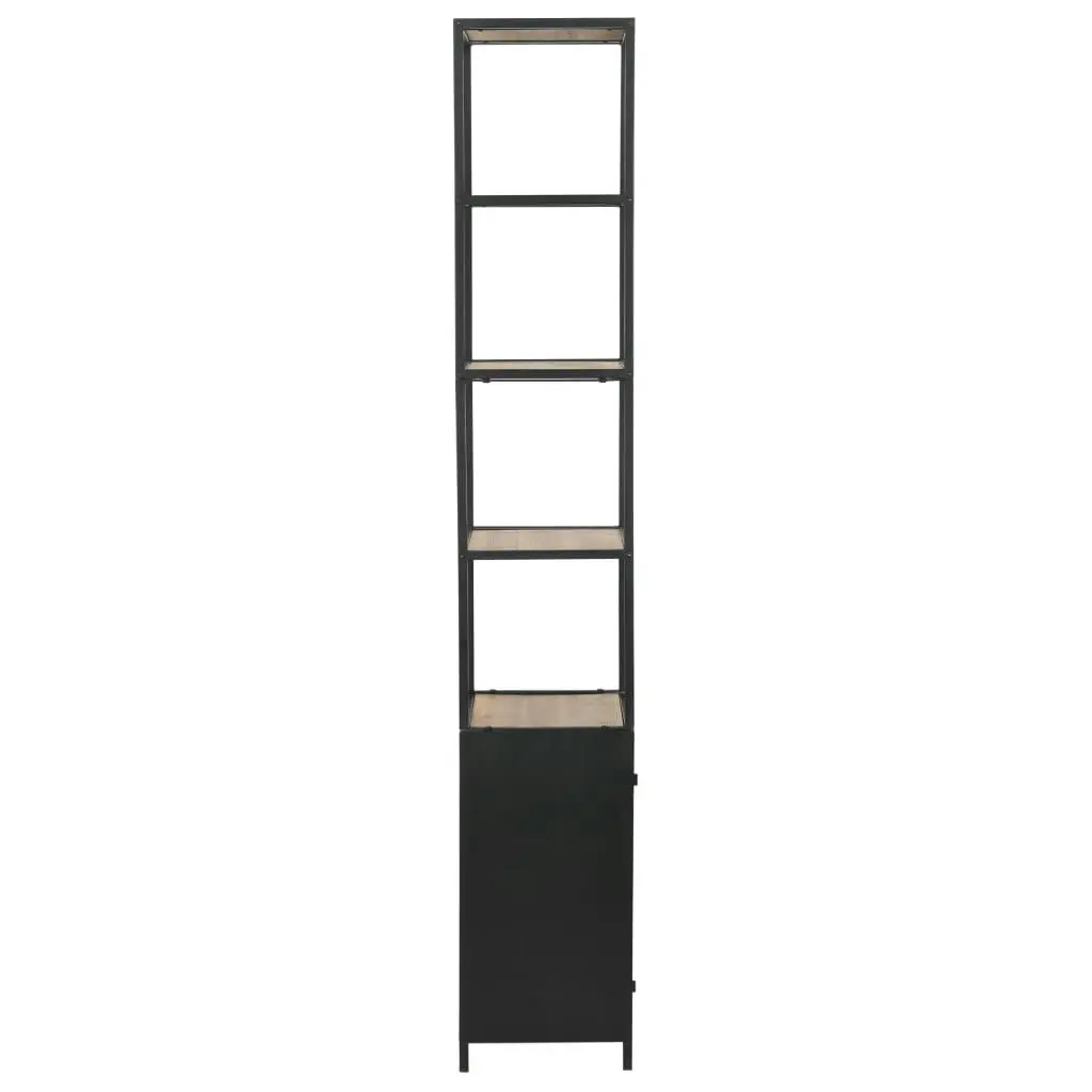 Bookcase Solid Firwood and Steel 40.5x32.5x180 cm 246425