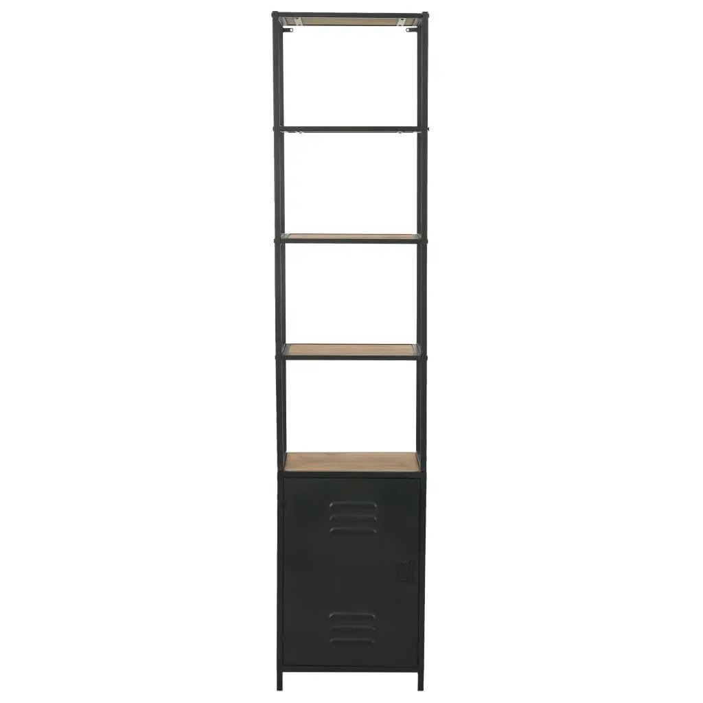 Bookcase Solid Firwood and Steel 40.5x32.5x180 cm 246425