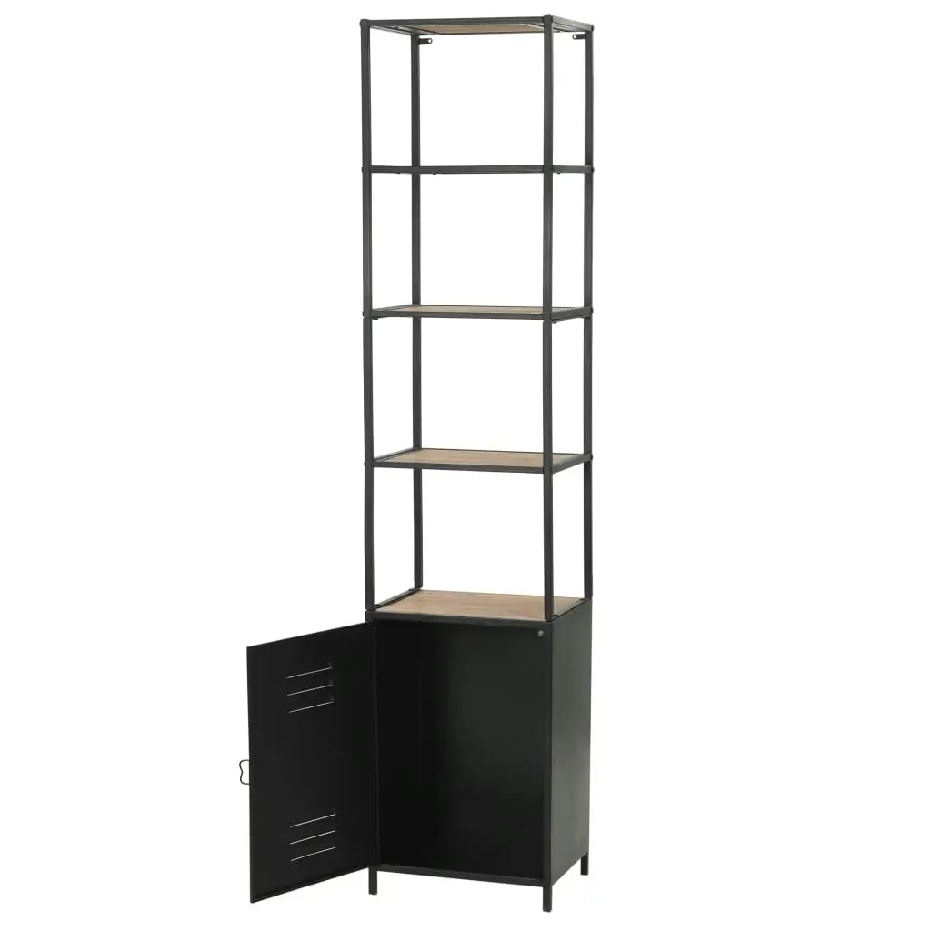 Bookcase Solid Firwood and Steel 40.5x32.5x180 cm 246425