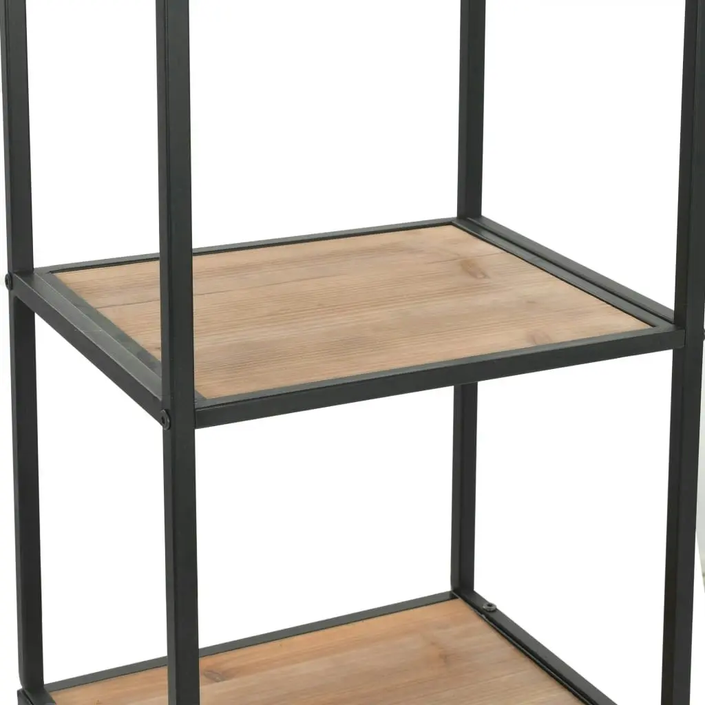 Bookcase Solid Firwood and Steel 40.5x32.5x180 cm 246425