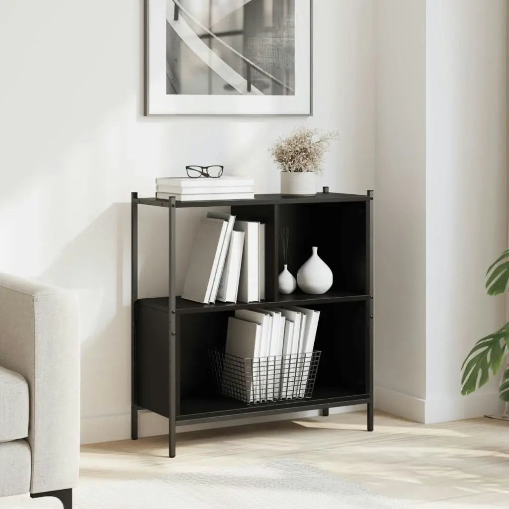 Bookcase Black 72x28x77.5 cm Engineered Wood 838878