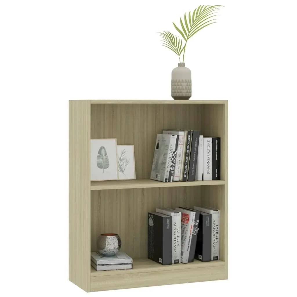 Bookshelf Sonoma Oak 60x24x76 cm Engineered Wood 800858