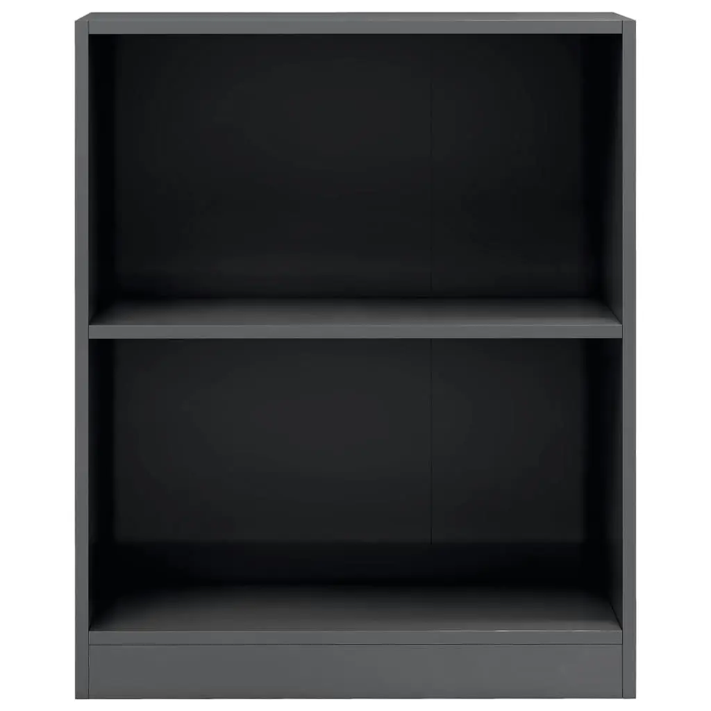 Bookshelf High Gloss Grey 60x24x76 cm Engineered Wood 800863