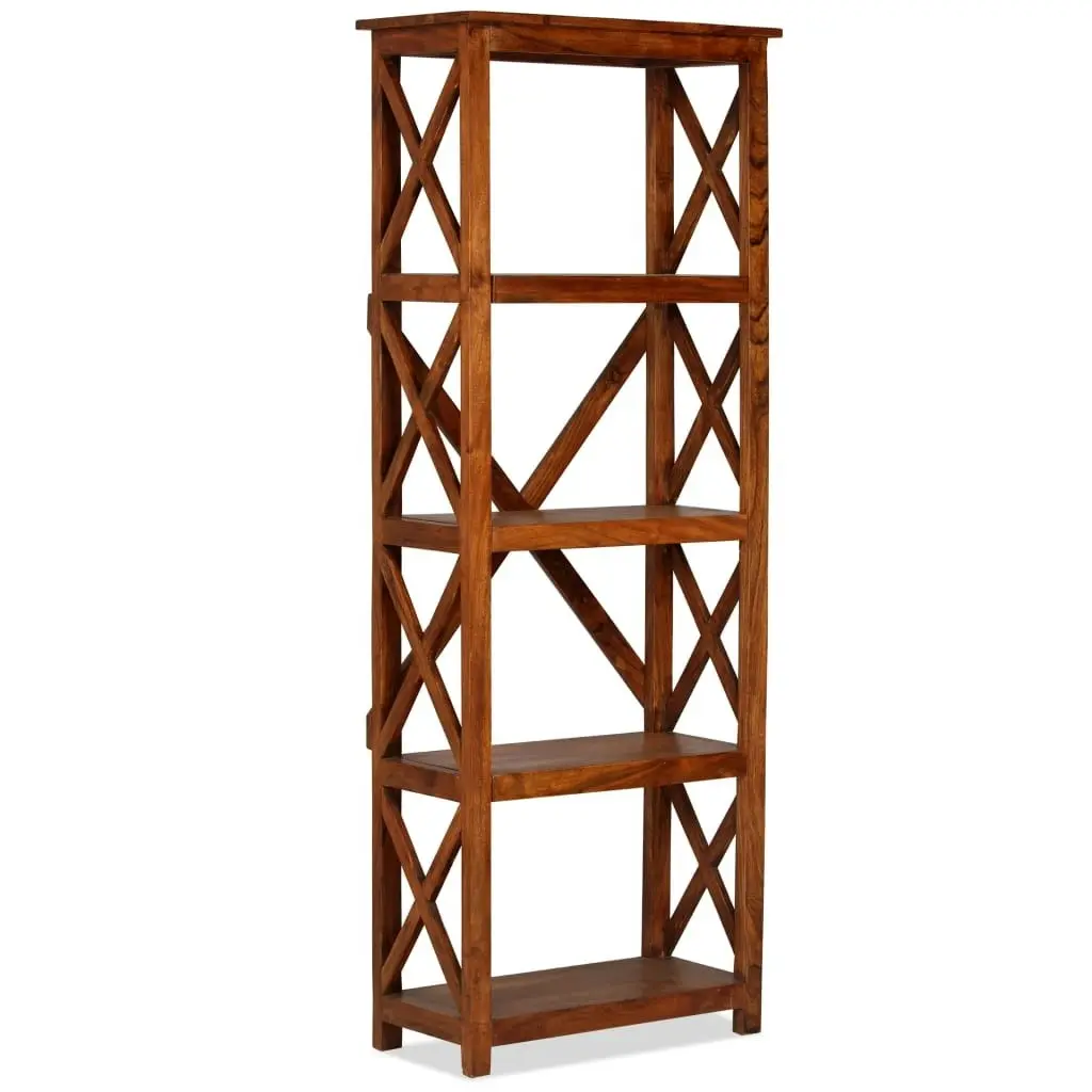 Bookshelf Solid Acacia Wood Honey Finish 60x30x160 cm 245646