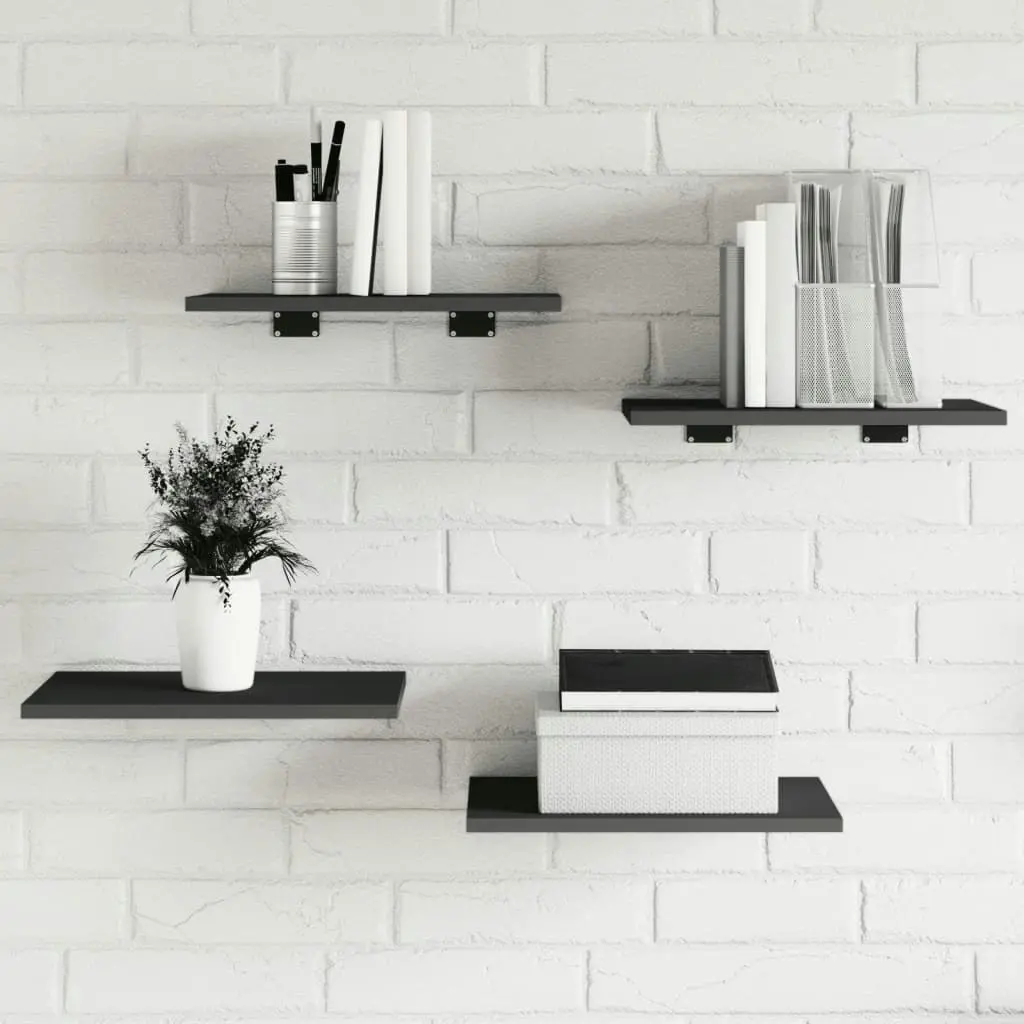 Bookshelf Boards 4 pcs Grey 40x30x1.5 cm Engineered Wood 805158