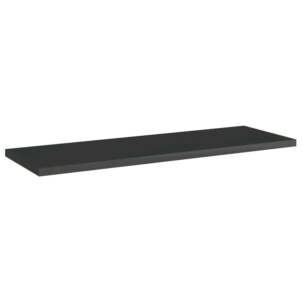 Bookshelf Boards 4 pcs High Gloss Black 60x20x1.5 cm Engineered Wood 805230