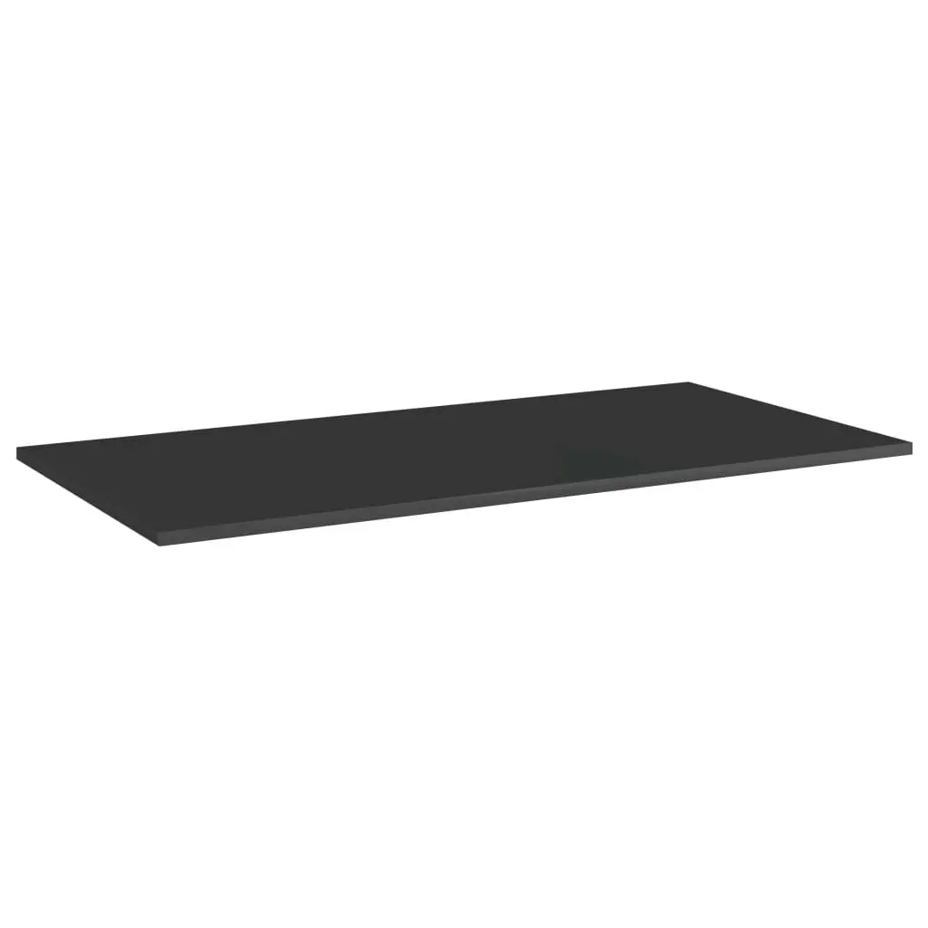 Bookshelf Boards 4 pcs High Gloss Black 80x20x1.5 cm Engineered Wood 805310