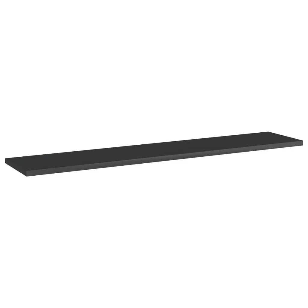 Bookshelf Boards 4 pcs High Gloss Black 100x20x1.5 cm Engineered Wood 805390