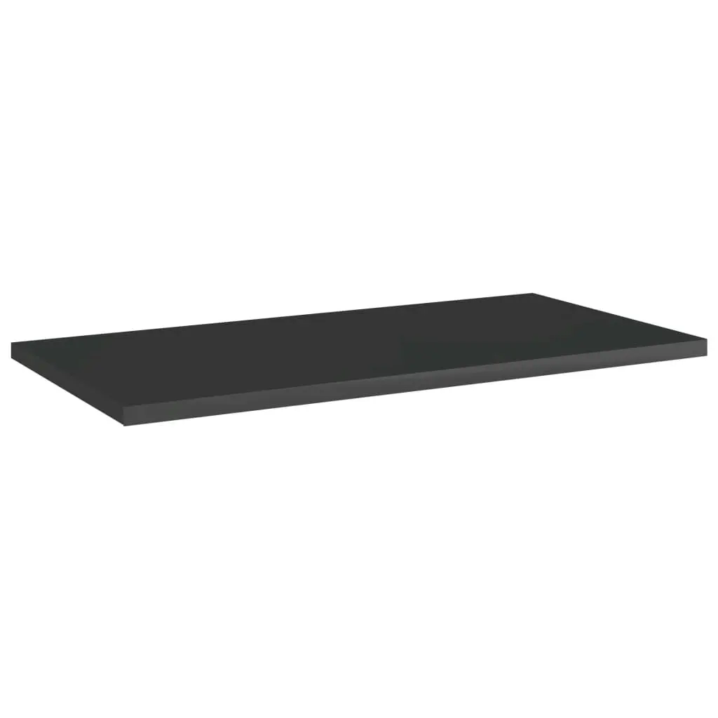 Bookshelf Boards 4 pcs High Gloss Black 60x30x1.5 cm Engineered Wood 805246