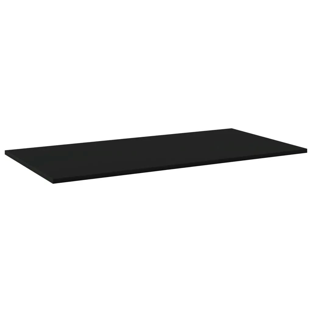 Bookshelf Boards 4 pcs Black 80x20x1.5 cm Engineered Wood 805300