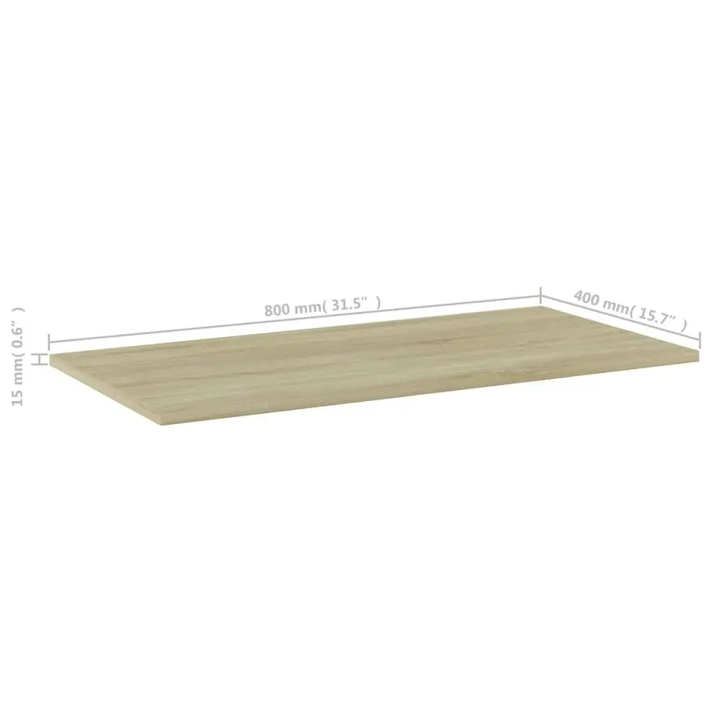 Bookshelf Boards 4 pcs Sonoma Oak 80x40x1.5 cm Engineered Wood 805336