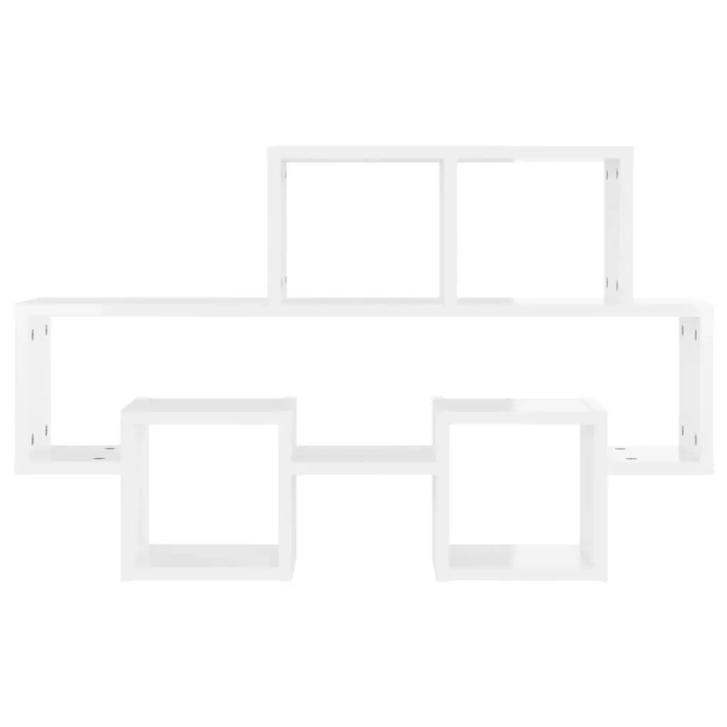 Car-shaped Wall Shelf High Gloss White 82x15x51 cm Engineered Wood 807256