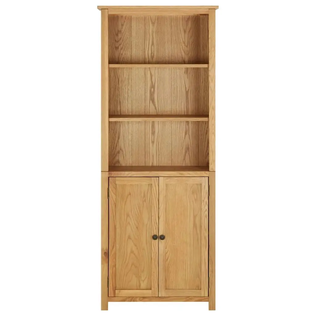 Bookcase with 2 Doors 70x30x180 cm Solid Oak Wood 289179