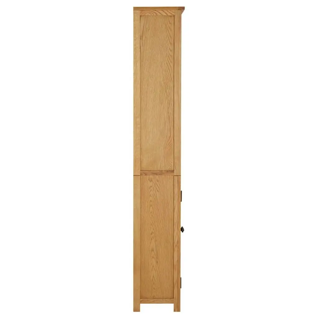 Bookcase with 2 Doors 70x30x180 cm Solid Oak Wood 289179