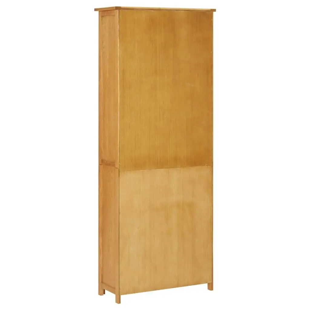 Bookcase with 2 Doors 70x30x180 cm Solid Oak Wood 289179