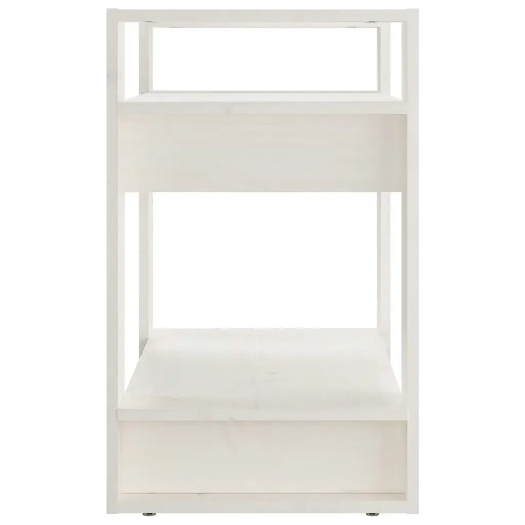 Book Cabinet/Room Divider White 60x35x57 cm Solid Wood Pine 813875