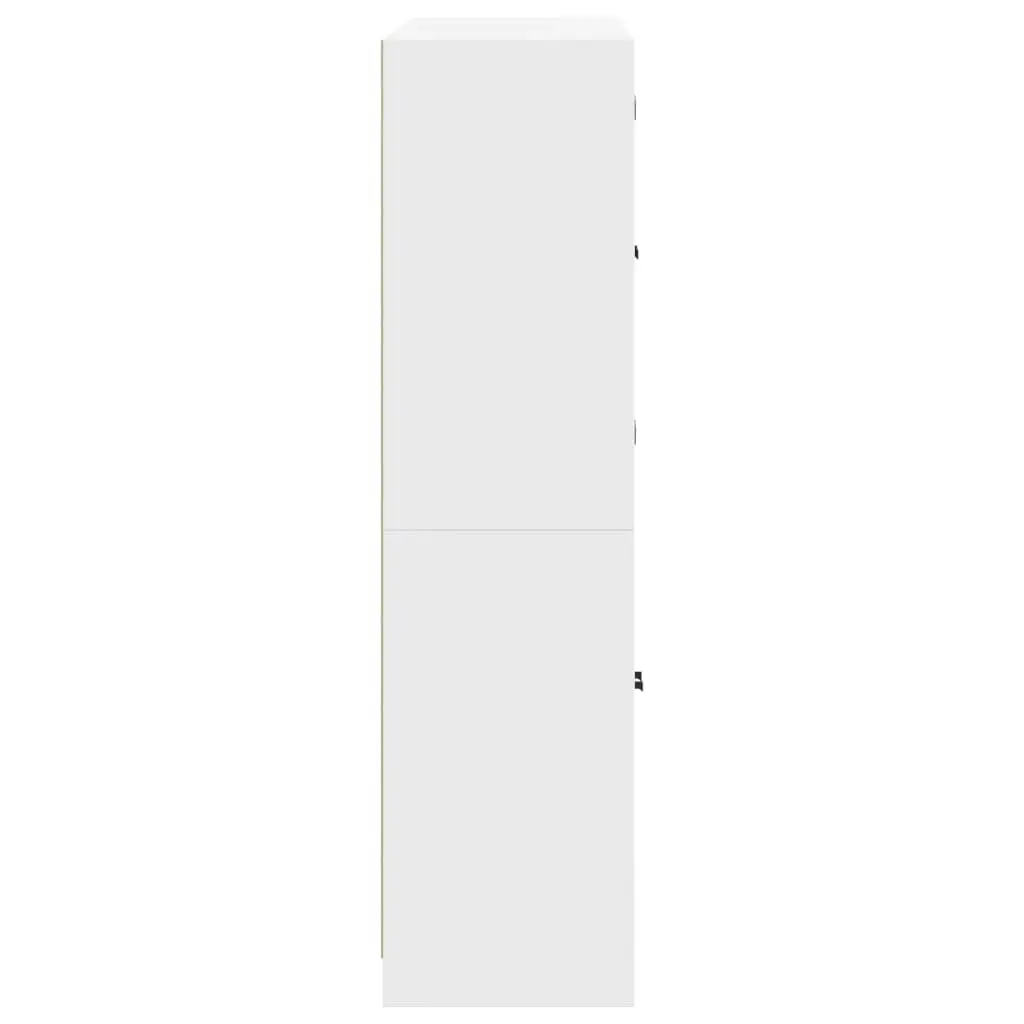 Bookcase with Doors White 136x37x142 cm Engineered Wood 3206524