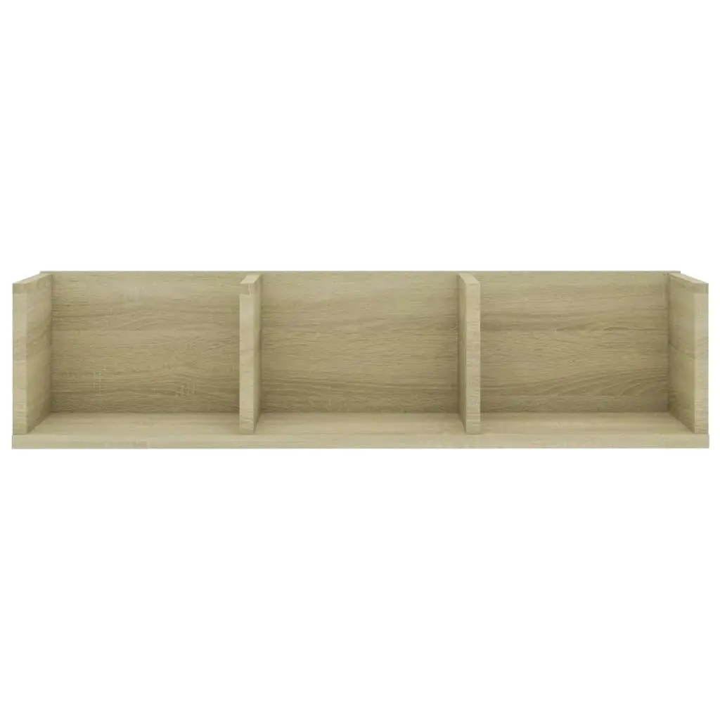 CD Wall Shelf Sonoma Oak 75x18x18 cm Engineered Wood 801313