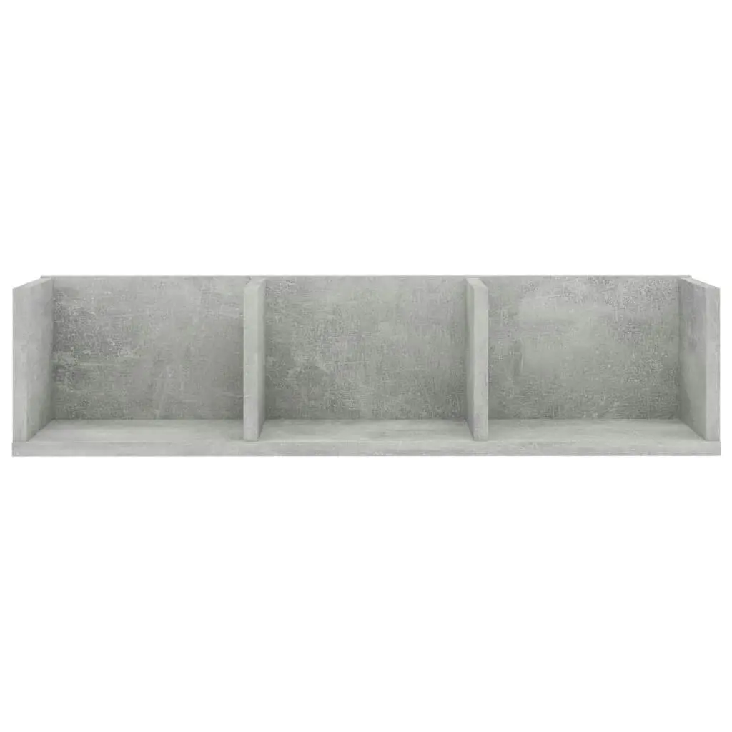 CD Wall Shelf Concrete Grey 75x18x18 cm Engineered Wood 801314