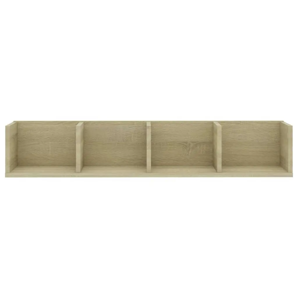 CD Wall Shelf Sonoma Oak 100x18x18 cm Engineered Wood 801322