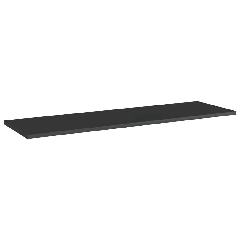 Bookshelf Boards 4 pcs High Gloss Black 100x30x1.5 cm Engineered Wood 805406