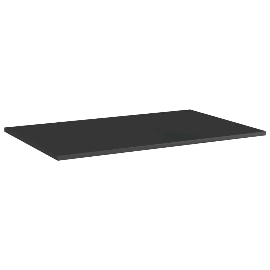 Bookshelf Boards 4 pcs High Gloss Black 80x50x1.5 cm Engineered Wood 805358