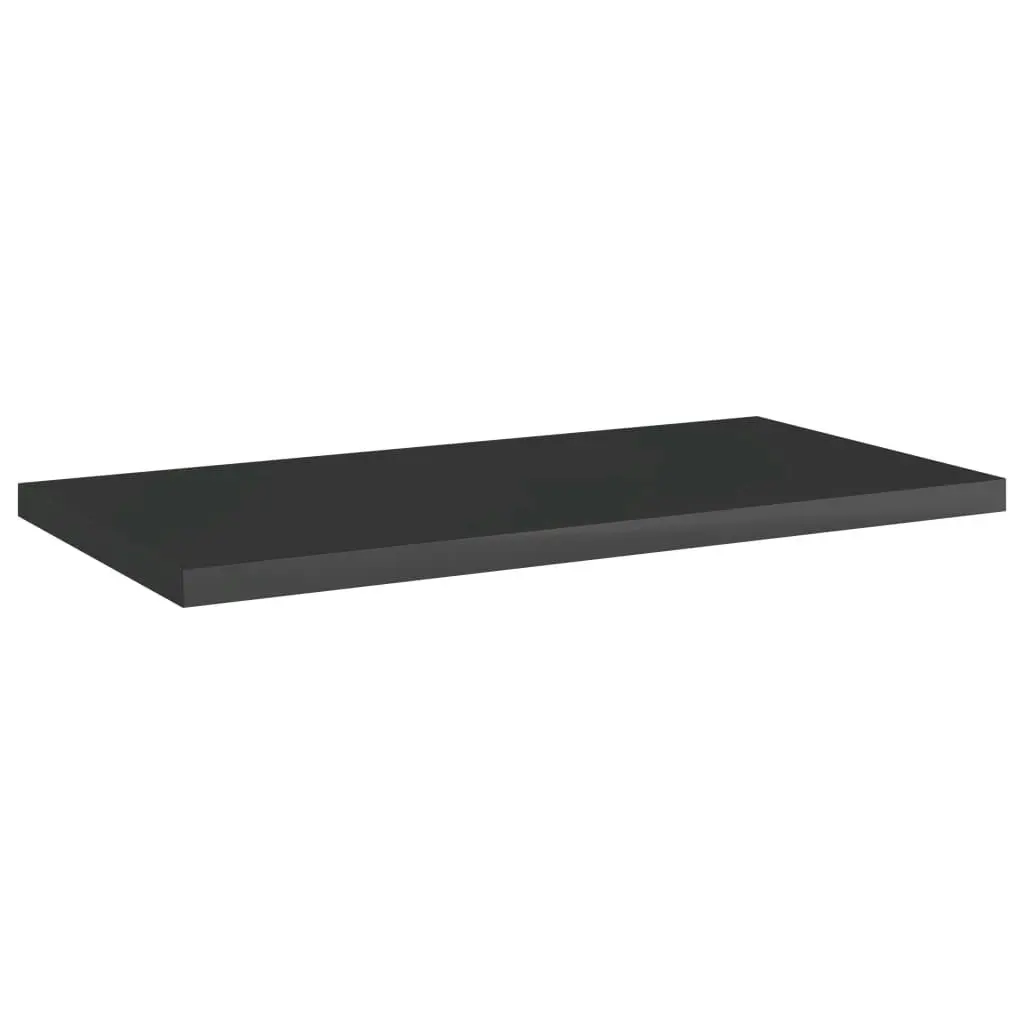 Bookshelf Boards 4 pcs High Gloss Black 40x20x1.5 cm Engineered Wood 805150