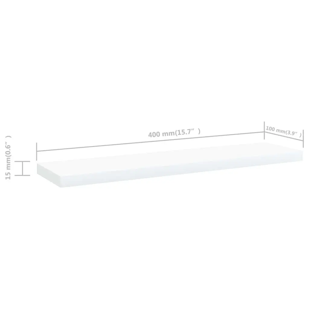 Bookshelf Boards 8 pcs White 40x10x1.5 cm Engineered Wood 805123