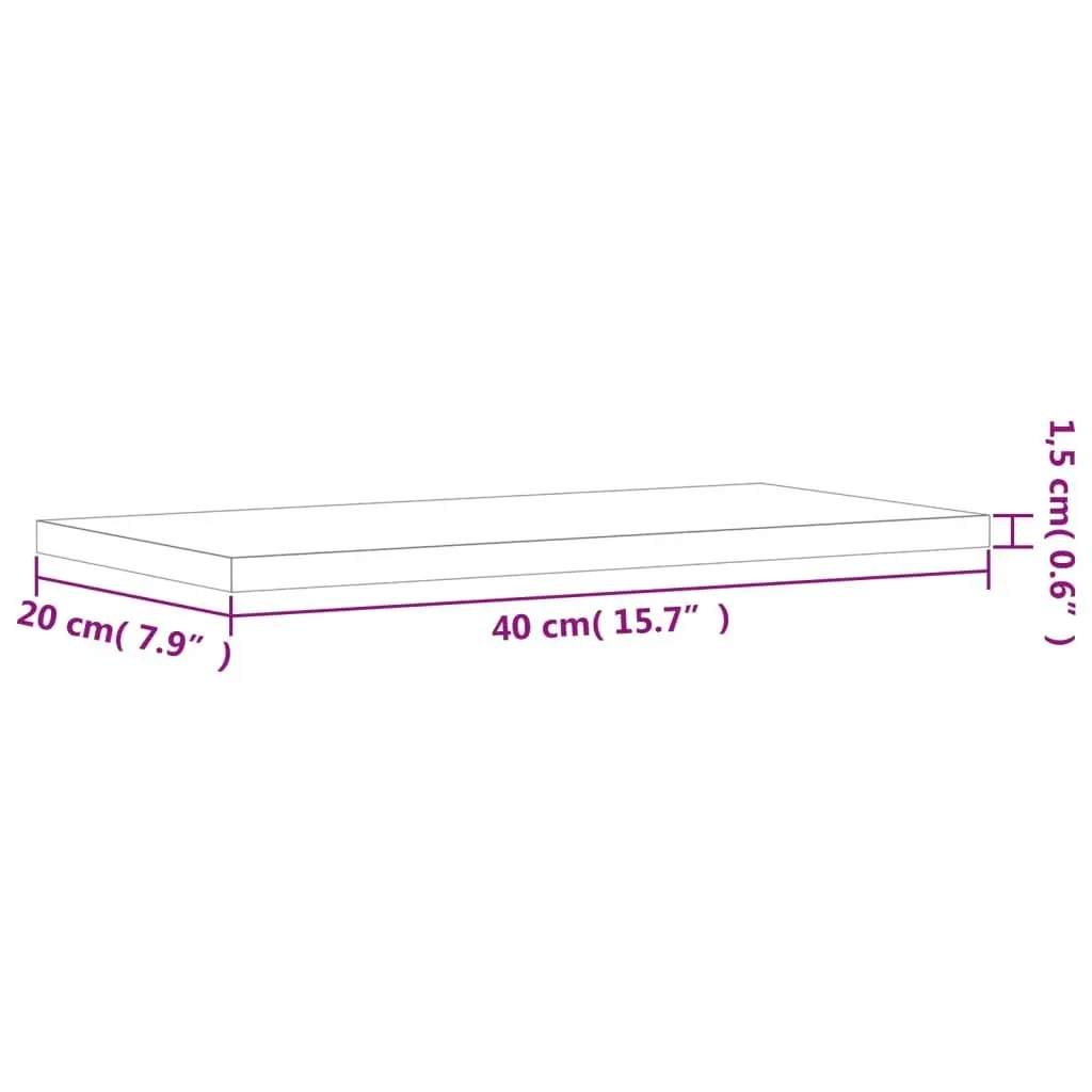 Bookshelf Boards 4 pcs High Gloss White 40x20x1.5 cm Engineered Wood 805148