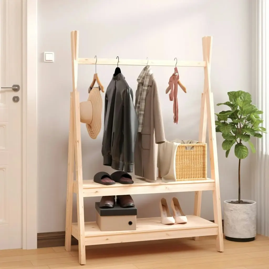 Clothes Rack 100x45.5x150 cm Solid Wood Pine 824988