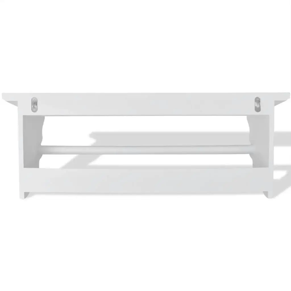 Coat Rack MDF White Baroque Style 242644