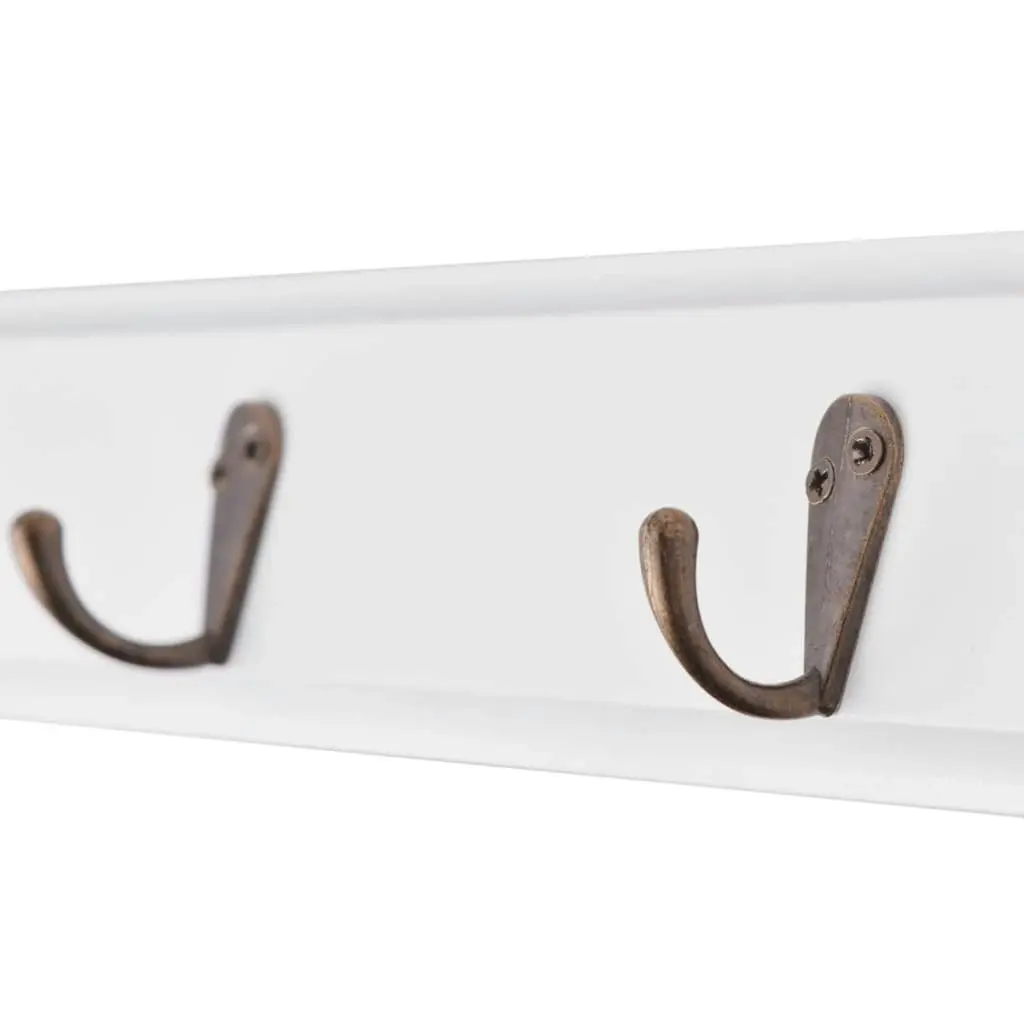 Coat Rack MDF White Baroque Style 242644